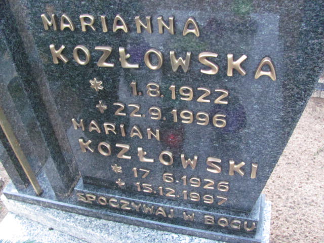 Marian Kozłowski 1926 Chodzież - Grobonet - Wyszukiwarka osób pochowanych