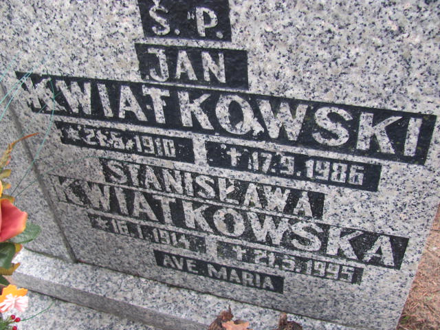 Jan Kwiatkowski 1910 Chodzież - Grobonet - Wyszukiwarka osób pochowanych