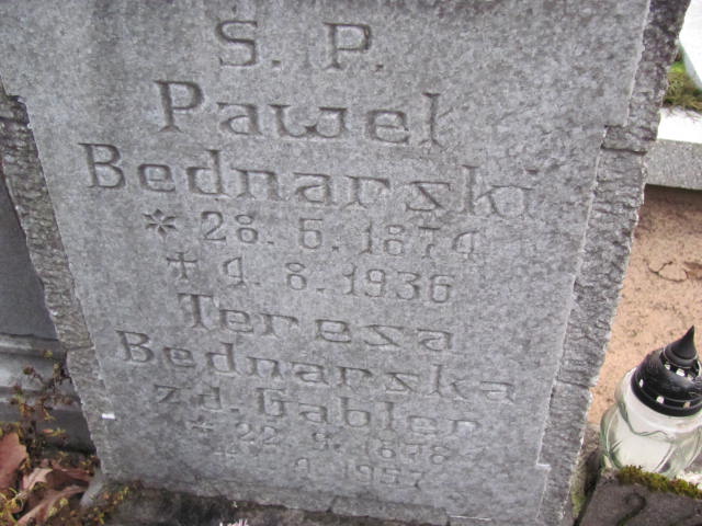 Teresa Bednarska 1878 Chodzież - Grobonet - Wyszukiwarka osób pochowanych