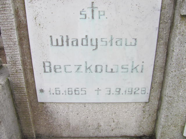 Władysław Beczkowski 1865 Chodzież - Grobonet - Wyszukiwarka osób pochowanych