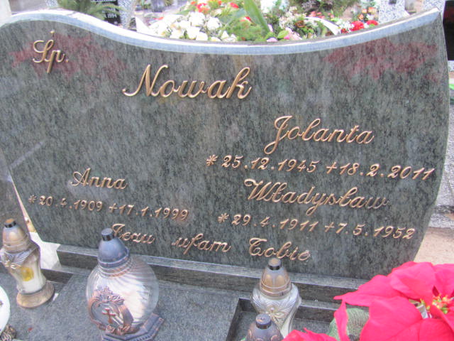 Anna Nowak 1909 Chodzież - Grobonet - Wyszukiwarka osób pochowanych