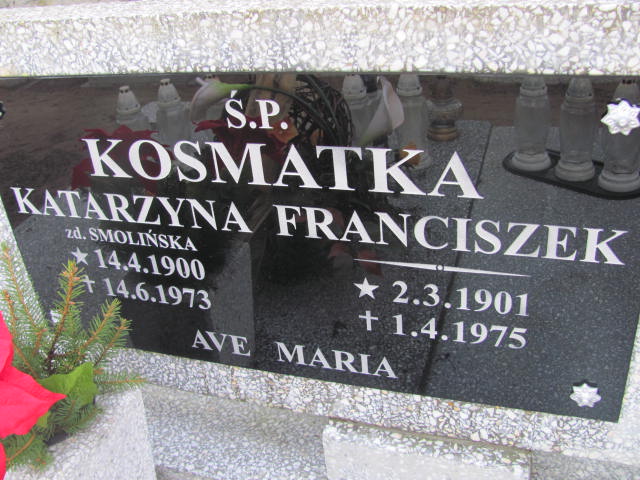 Franciszek Kosmatka 1901 Chodzież - Grobonet - Wyszukiwarka osób pochowanych