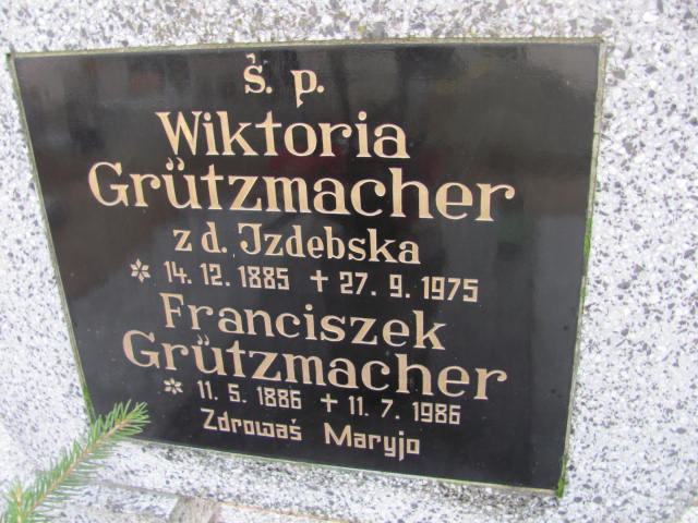 Franciszek Grutzmacher 1886 Chodzież - Grobonet - Wyszukiwarka osób pochowanych