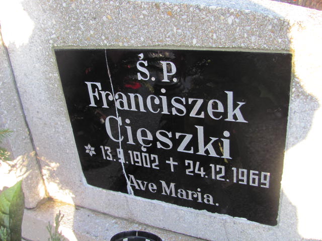Franciszek Cięszki 1902 Chodzież - Grobonet - Wyszukiwarka osób pochowanych