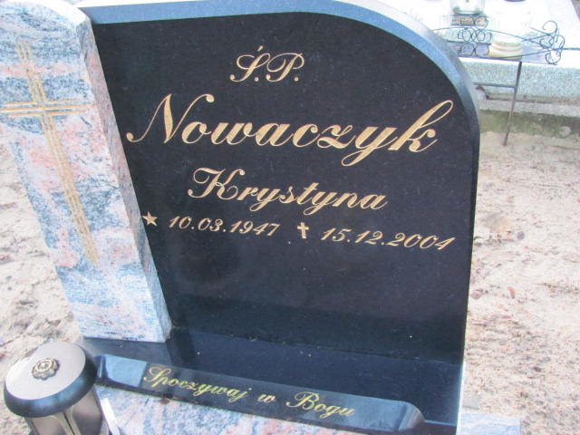 Krystyna Nowaczyk 1947 Chodzież - Grobonet - Wyszukiwarka osób pochowanych