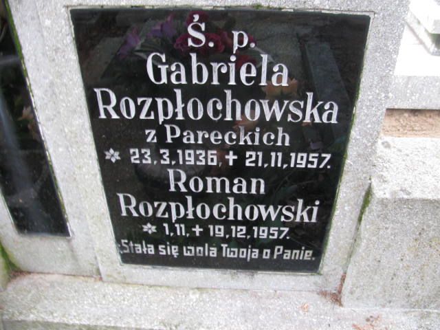 Gabriela Rozpłochowska 1936 Chodzież - Grobonet - Wyszukiwarka osób pochowanych