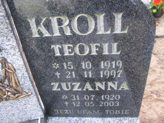 Zuzanna Kroll 1920 Chodzież - Grobonet - Wyszukiwarka osób pochowanych