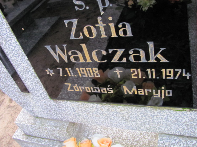 Zofia Walczak 1908 Chodzież - Grobonet - Wyszukiwarka osób pochowanych